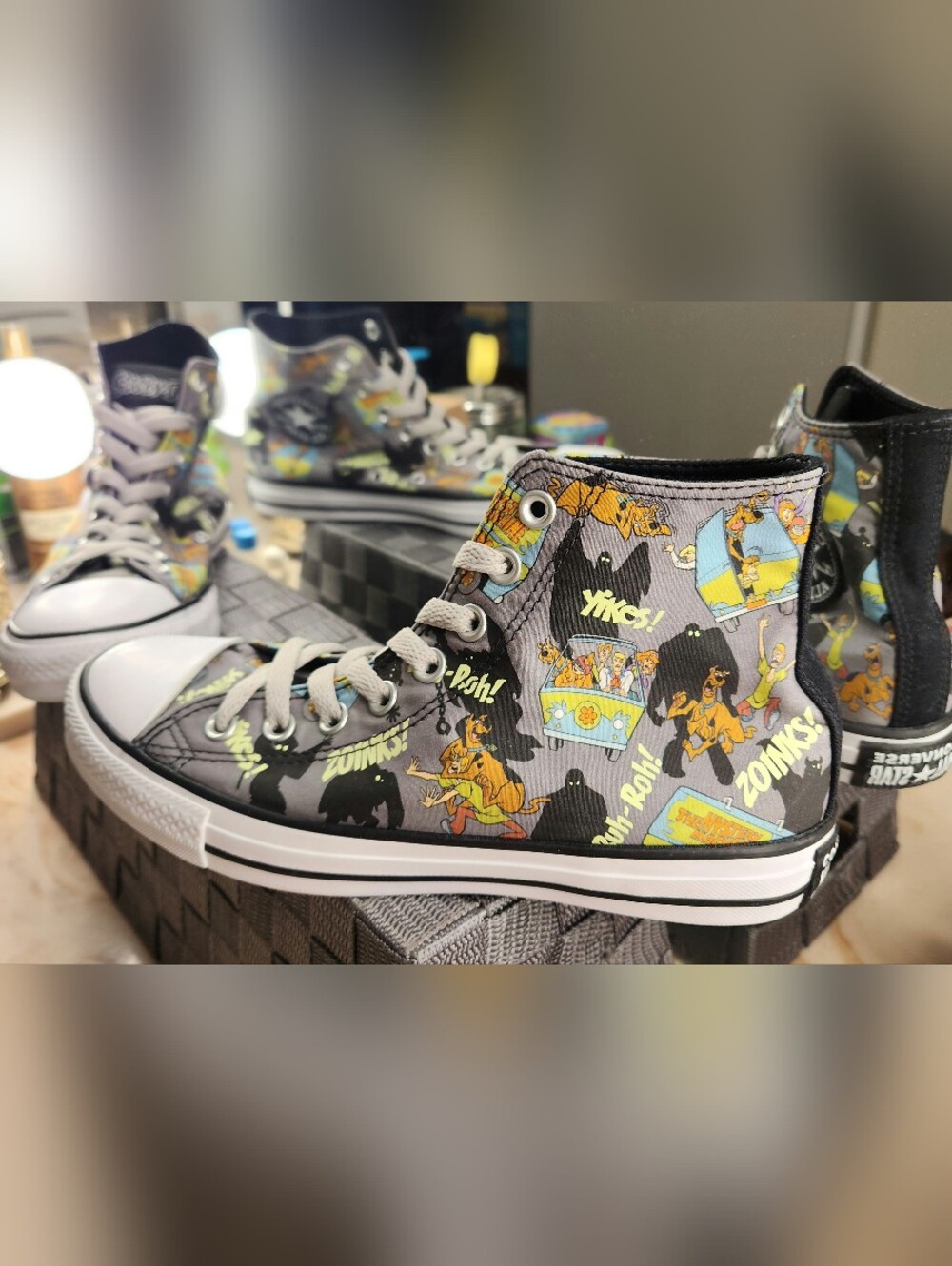 Converse Chuck Taylor All Star Scooby-Doo Graphic High Tops - Black/Multi Adult - Picture 4 of 12